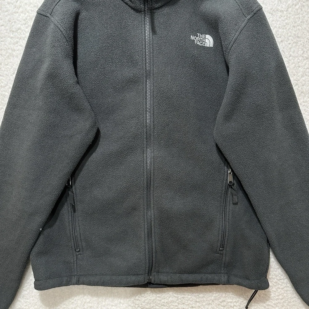 The North Face Polartec Men's Size L Gray Fleece Full Zip Hiking Outdoors Jacket